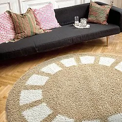 Tapetes redondos - Asilah (bege/branco)