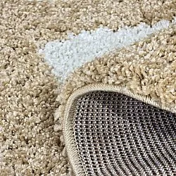 Tapetes redondos - Asilah (bege/branco)