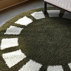 Tapetes redondos - Asilah (verde/branco)