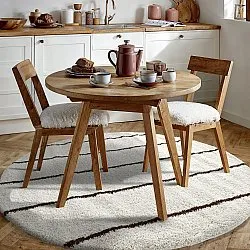 Tapetes redondos - Eze (branco/marrom)