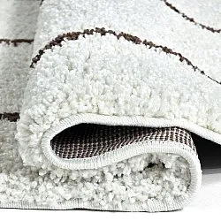 Tapetes redondos - Eze (branco/marrom)