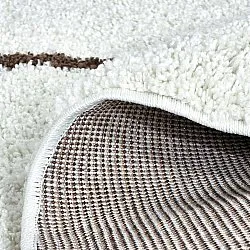 Tapetes redondos - Eze (branco/marrom)