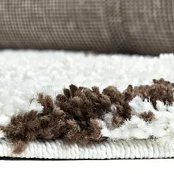 Tapetes redondos - Eze (branco/marrom)