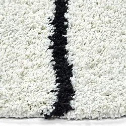 Tapetes redondos - Eze (branco/preto)