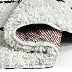 Tapetes redondos - Eze (branco/preto)