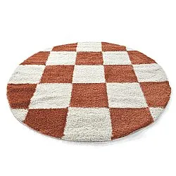 Tapetes redondos - Gordes (laranja/branco)