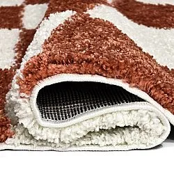 Tapetes redondos - Gordes (laranja/branco)