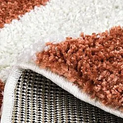 Tapetes redondos - Gordes (laranja/branco)