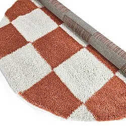 Tapetes redondos - Gordes (laranja/branco)