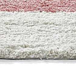 Tapetes redondos - Gordes (rosa/branco)