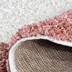 Tapetes redondos - Gordes (rosa/branco)