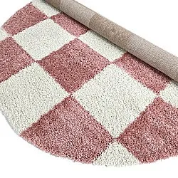 Tapetes redondos - Gordes (rosa/branco)