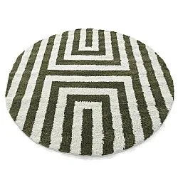 Tapetes redondos - Imilchil (branco/verde)