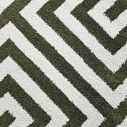 Tapetes redondos - Imilchil (branco/verde)