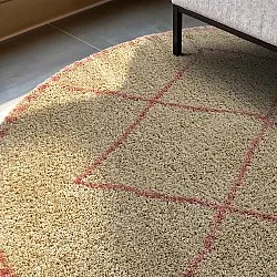 Tapetes redondos - Tiznit (bege/rosa)