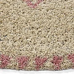 Tapetes redondos - Tiznit (bege/rosa)