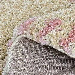 Tapetes redondos - Tiznit (bege/rosa)