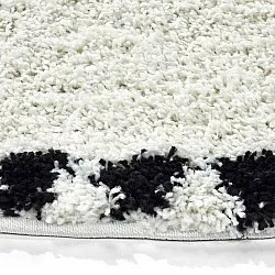 Tapetes redondos - Tiznit (branco/preto)