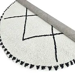 Tapetes redondos - Tiznit (branco/preto)