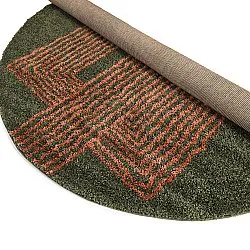 Tapetes redondos - Zagora (verde/laranja)