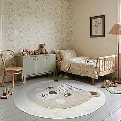 Tapete redondo infantil - Kind Bear (creme)