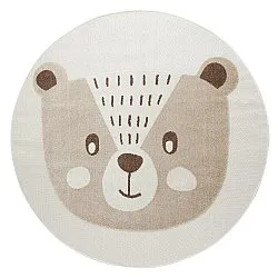 Tapete redondo infantil - Kind Bear (creme)