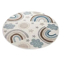 Tapete redondo infantil - Rainbow Potpourri (creme/multi)