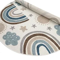 Tapete redondo infantil - Rainbow Potpourri (creme/multi)