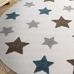 Tapete redondo infantil - Stars (creme/multi)
