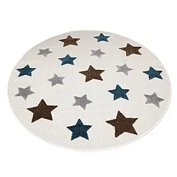 Tapete redondo infantil - Stars (creme/multi)