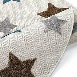 Tapete redondo infantil - Stars (creme/multi)