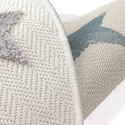 Tapete redondo infantil - Stars (creme/multi)