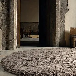 Tapete redondo - Aliste Wool Shaggy (marrom)