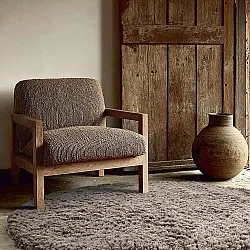 Tapete redondo - Aliste Wool Shaggy (marrom)