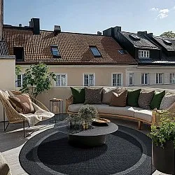 Tapete redondo - Indoor/Outdoor Alta (antracite)