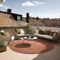 Tapete redondo - Indoor/Outdoor Arlo (laranja)