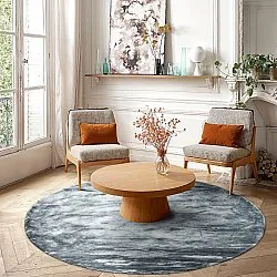 Tapete redondo - Jodhpur Special Luxury Edition (azul/cinza)