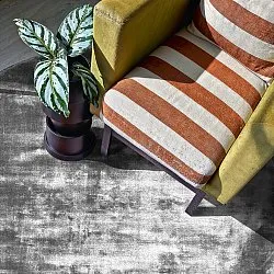 Tapete redondo - Jodhpur Special Luxury Edition Viskos (cinza)