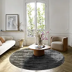 Tapete redondo - Jodhpur Special Luxury Edition Viskos (cinza)