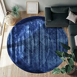 Tapete redondo - Jodhpur Special Luxury Edition Viskos (azul)