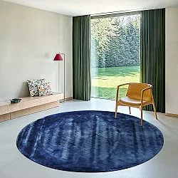 Tapete redondo - Jodhpur Special Luxury Edition Viskos (azul)