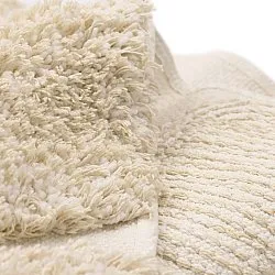 Tapete redondo - Otranto Natural Cotton Shaggy (off white)