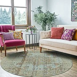 Tapete redondo - Peking Royal (turquesa)