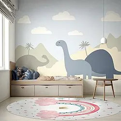 Rund matta - Rainbow (multi)