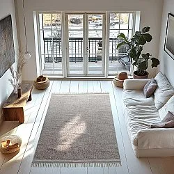 Tapetes felpudos - Celina Natural Cotton Shaggy (taupe/lavanda)