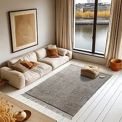 Tapetes felpudos - Celina Natural Cotton Shaggy (bege/marrom)