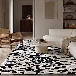 Tapetes felpudos - Zebra Tufted Wool Premium (branco/preto)