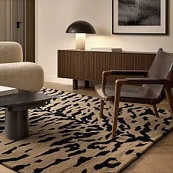 Tapetes felpudos - Zebra Tufted Wool Premium (bege/preto)