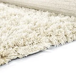 Tapetes felpudos - Fassale Hand Woven Wool Shaggy (branco)