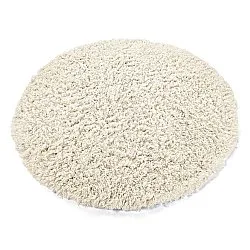 Tapete redondo - Fassale Hand Woven Wool Shaggy (branco)